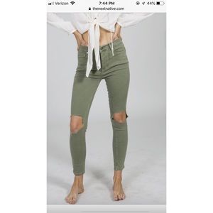 Free People busted knee crop